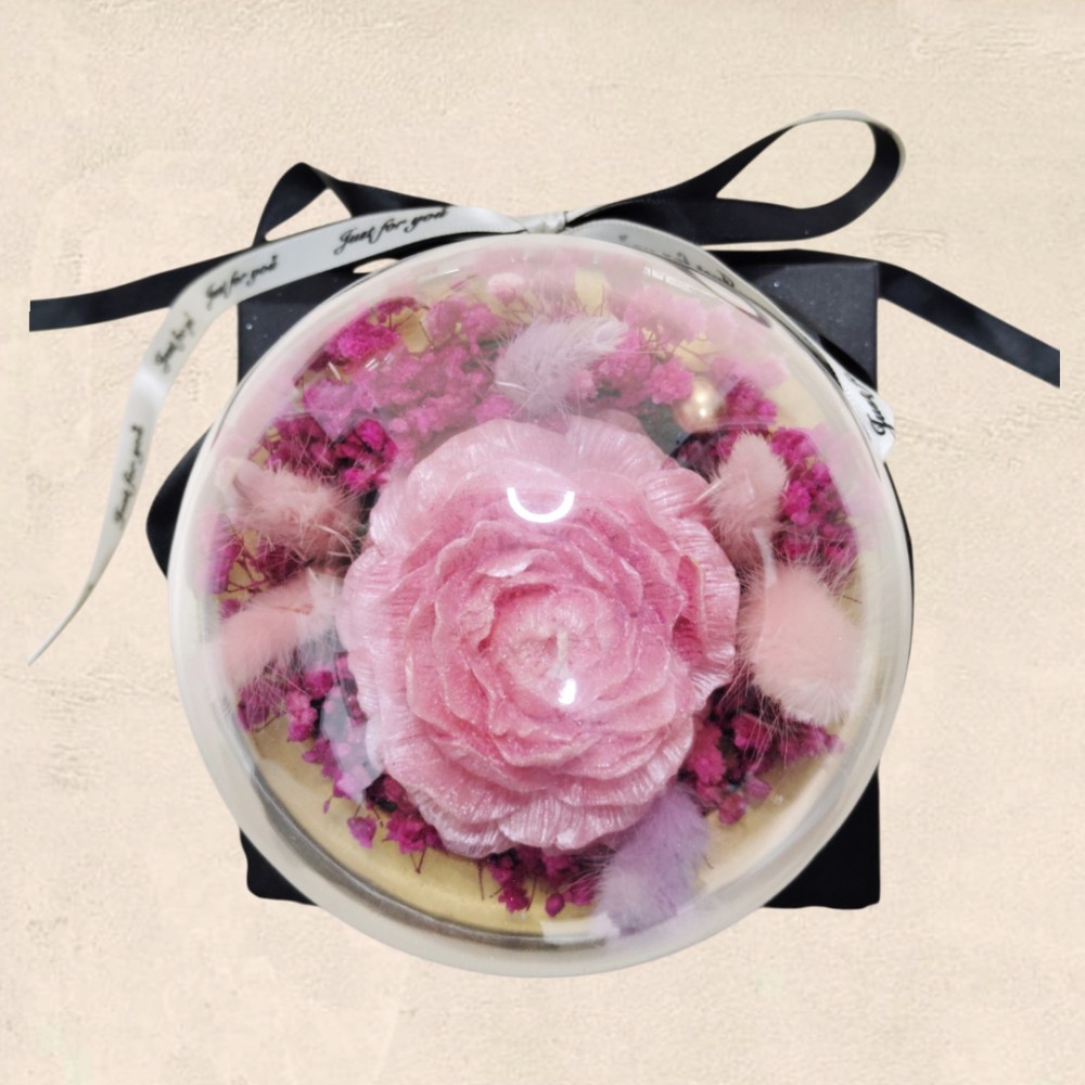 Flower Box με αρωματικό λουλούδι, αποξηραμένα άνθη και συρτάρι με γλυκές λιχουδιές