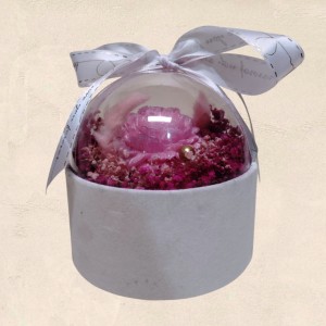Flower Box με αρωματική παιώνια ή τριαντάφυλλο και αποξηραμένα άνθη σε διάφορα χρώματα