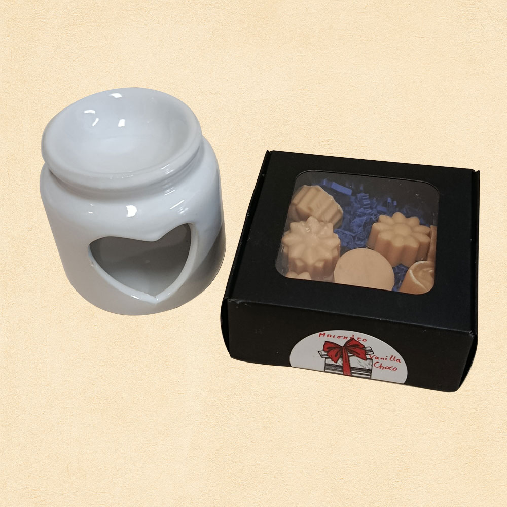 White Heart Καυστήρας και 10 τεμάχια Waxmelts White Heart Καυστήρας και 10 τεμάχια Waxmelts