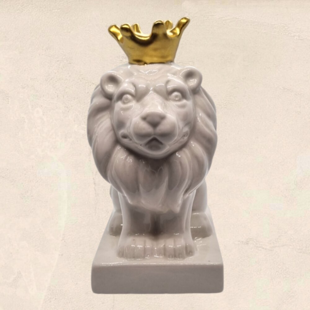 Αρωματικό κερί Golden Lion με φύλλα χρυσού, άρωμα βανίλιας και διακοσμητικό λιοντάρι Αρωματικό κερί Golden Lion με φύλλα χρυσού, άρωμα βανίλιας και διακοσμητικό λιοντάρι