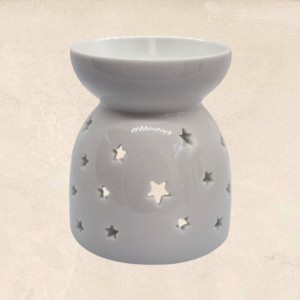 Λευκός καυστήρας wax melt για αρωματισμό χώρου με δώρο αρωματική μπάρα σόγιας Λευκός καυστήρας wax melt για αρωματισμό χώρου με δώρο αρωματική μπάρα σόγιας