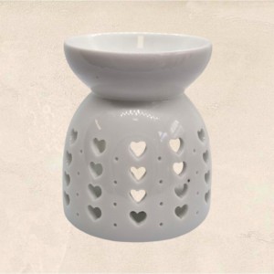 Λευκός καυστήρας wax melt για αρωματισμό χώρου με δώρο αρωματική μπάρα σόγιας Λευκός καυστήρας wax melt για αρωματισμό χώρου με δώρο αρωματική μπάρα σόγιας