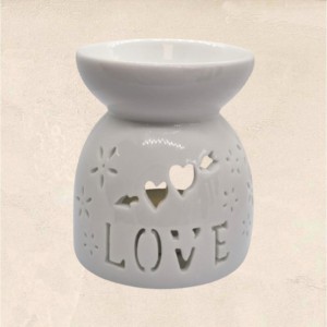Λευκός καυστήρας wax melt για αρωματισμό χώρου με δώρο αρωματική μπάρα σόγιας Λευκός καυστήρας wax melt για αρωματισμό χώρου με δώρο αρωματική μπάρα σόγιας