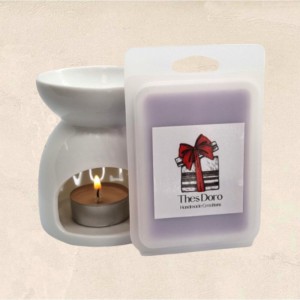Λευκός καυστήρας wax melt για αρωματισμό χώρου με δώρο αρωματική μπάρα σόγιας Λευκός καυστήρας wax melt για αρωματισμό χώρου με δώρο αρωματική μπάρα σόγιας