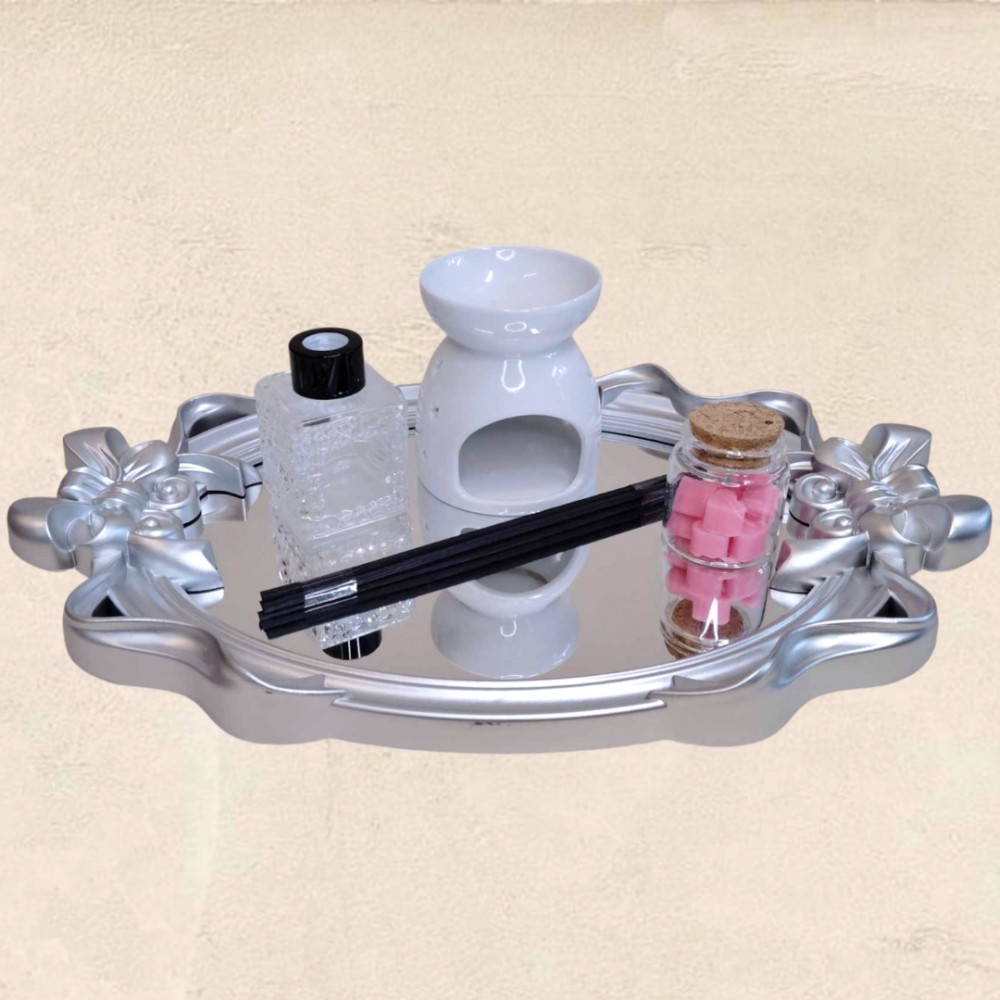 Silver Luxury Διακοσμητικός Δίσκος Decor Set Silver Luxury Διακοσμητικός Δίσκος Decor Set