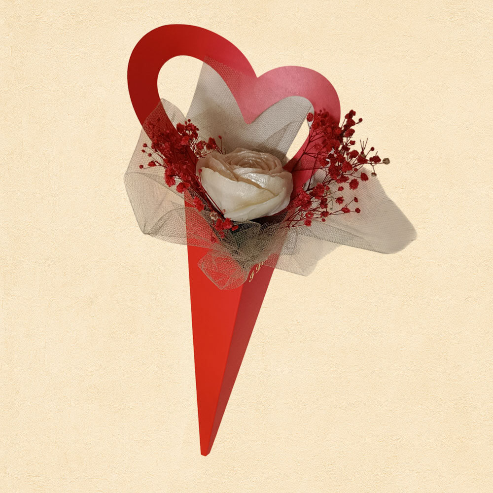 Red Heart Bouquet- Αρωματικό Κερί Τριαντάφυλλο σε Θήκη