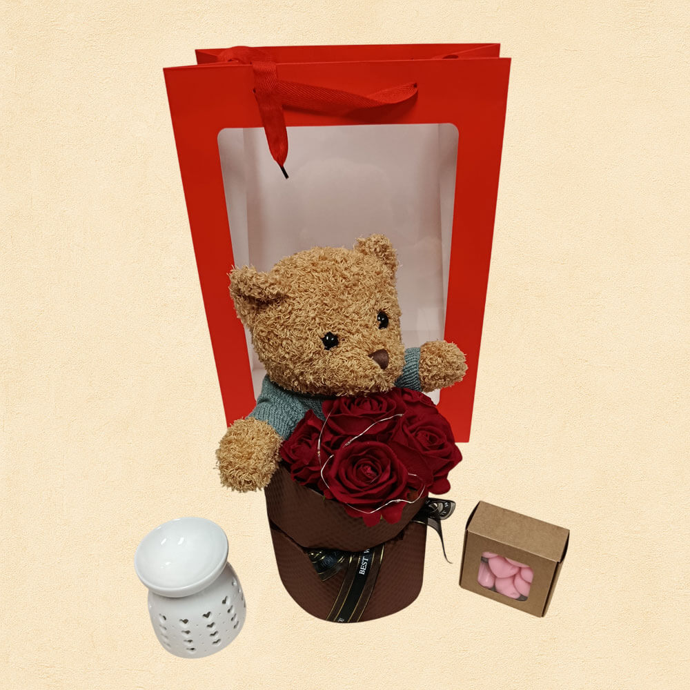 Teddy and Melts - Σετ Δώρου με Αρκουδάκι, Καυστήρα & Wax Melts Teddy and Melts - Σετ Δώρου με Αρκουδάκι, Καυστήρα & Wax Melts